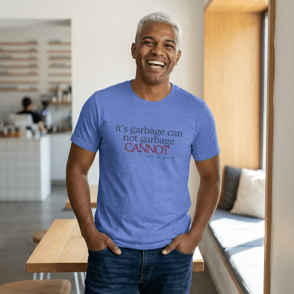 It’s Garbage Can Not Garbage Cannot Funny Motivational T-Shirt | Oscar the Grouch Inspired Humor Tee - Unfiltered Goods