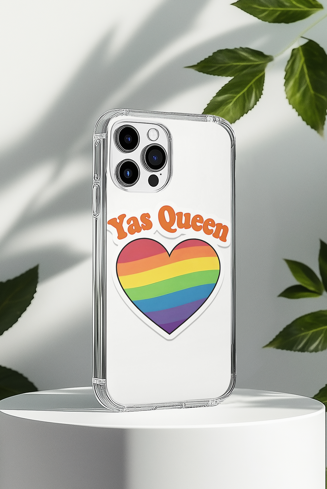 YAS Queen rainbow sticker for decorating phone case