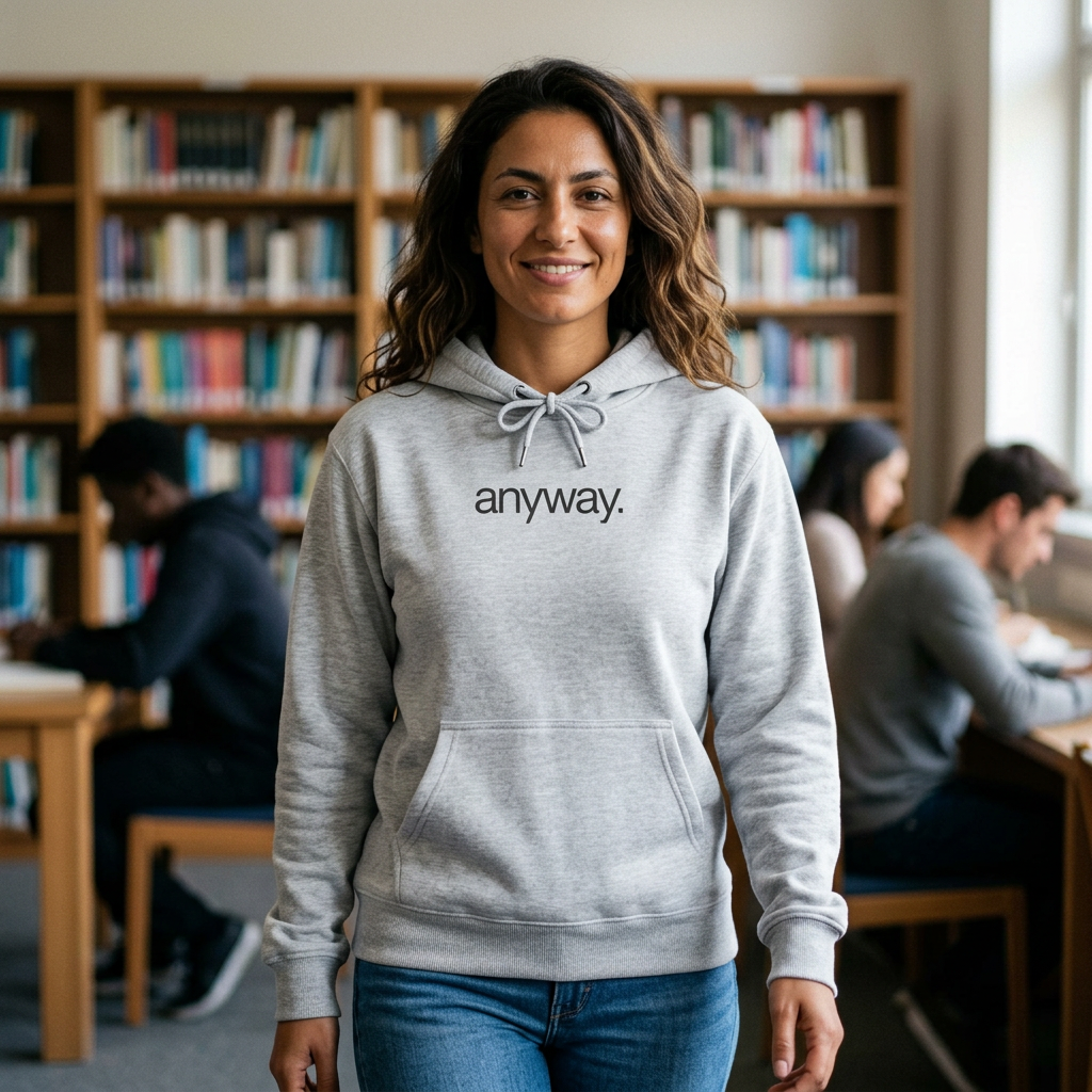 anyway. Minimalist Funny Hoodie