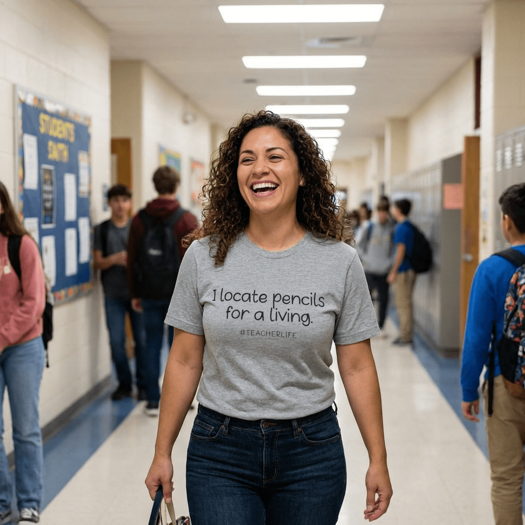 I Locate Pencils for a Living Teacher Shirt | Funny Teacher Tee | Teacher Life Shirt | Teacher Humor Gift | Classroom Humor T-Shirt - Unfiltered Goods