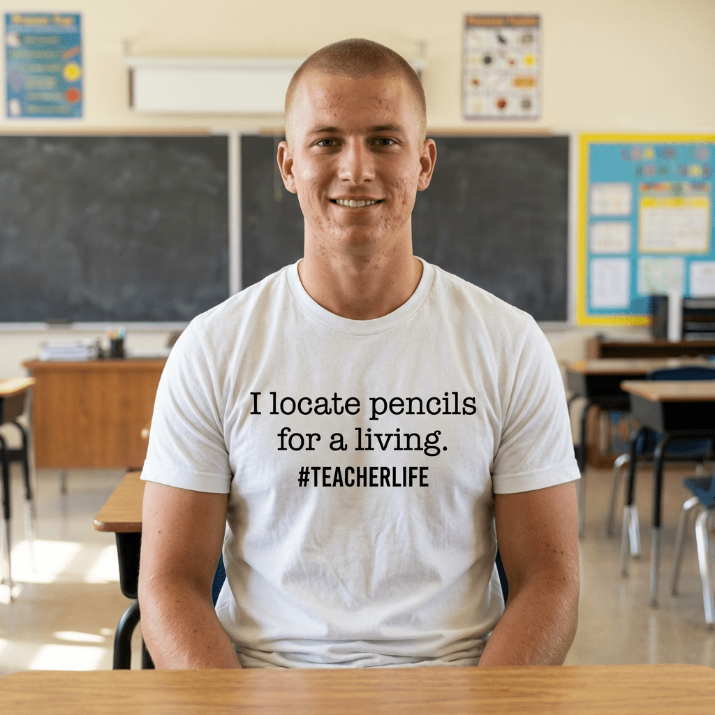I Locate Pencils for a Living Teacher Shirt | Funny Teacher Tee | Teacher Life Shirt | Teacher Humor Gift | Classroom Humor T-Shirt - Unfiltered Goods