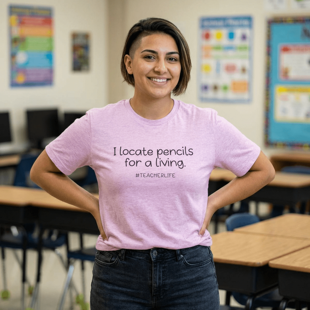 I Locate Pencils for a Living Teacher Shirt | Funny Teacher Tee | Teacher Life Shirt | Teacher Humor Gift | Classroom Humor T-Shirt - Unfiltered Goods