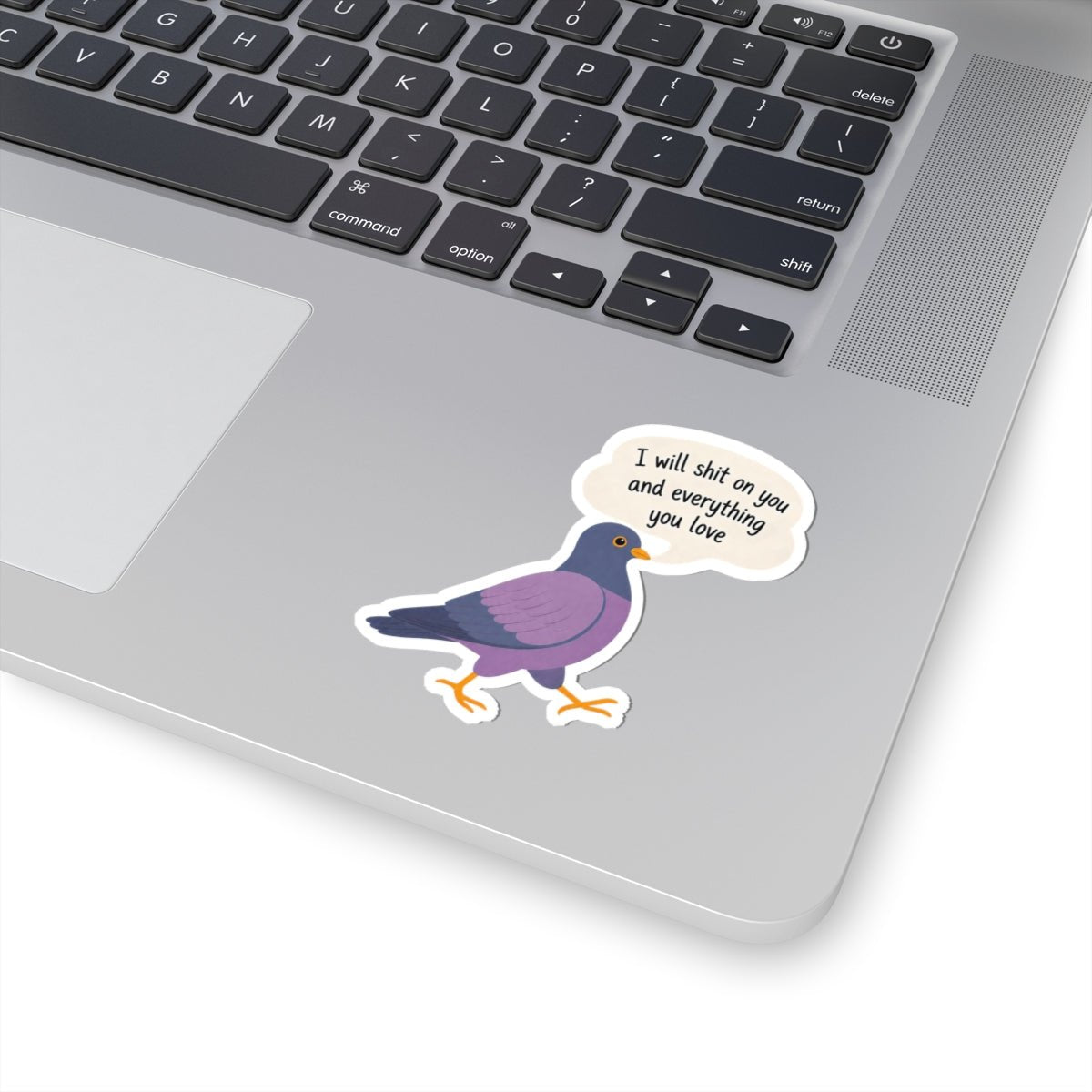 I Will Shit on You Pigeon Sticker - Unfiltered Goods