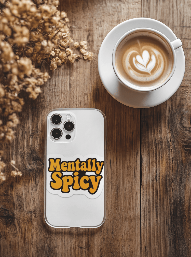 Mentally Spicy | Funny Mental Health Vinyl Sticker - The Sassy Stapler
