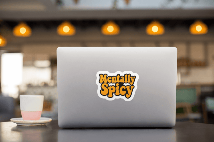 Mentally Spicy | Funny Mental Health Vinyl Sticker - The Sassy Stapler