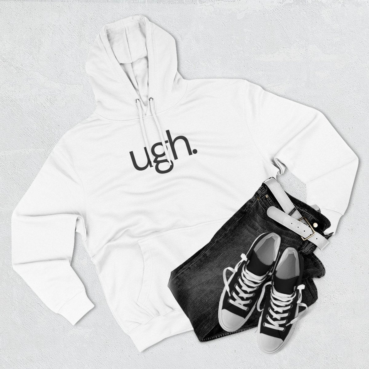 ugh. Minimalist Funny Hoodie - Unfiltered Goods