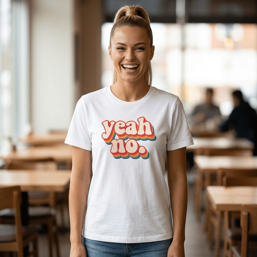 Yeah, No. Retro Funny T-Shirt | Sarcastic Graphic Tee - Unfiltered Goods