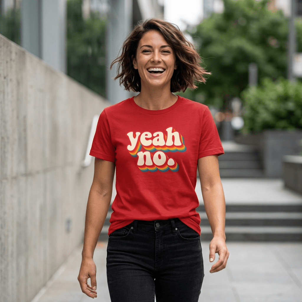 Yeah, No. Retro Funny T-Shirt | Sarcastic Graphic Tee - Unfiltered Goods