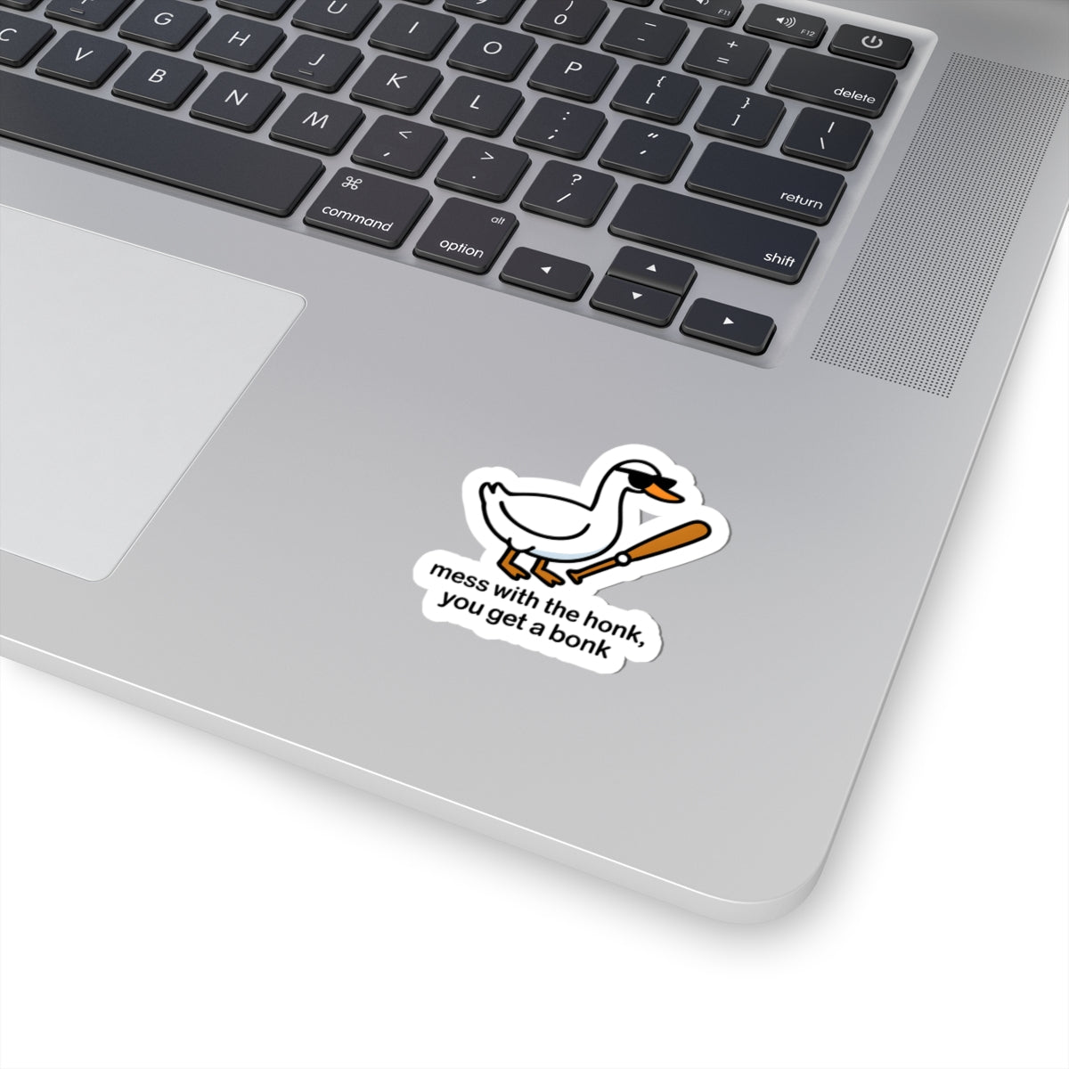 You Mess with the Honk You Get a Bonk Sticker | Funny Goose Vinyl Sticker with Baseball Bat